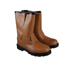 Scan Texas Lined Tan Rigger Boots UK 7 Euro 41