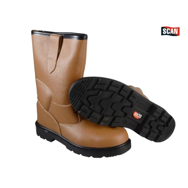 Scan Texas Lined Tan Rigger Boots UK 8 Euro 42 Scan Texas Lined Tan Rigger Boots UK 8 Euro 42