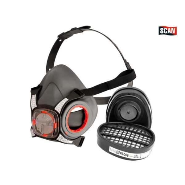 Scan Twin Half Mask Respirator + A1 Refills Scan Twin Half Mask Respirator + A1 Refills