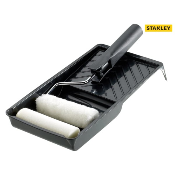 Stanley Mini Roller Emulsion & Gloss Kit 100mm (4in) Stanley Mini Roller Emulsion & Gloss Kit 100mm (4in)