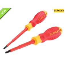 Stanley FatMax VDE Insulated Pozi & Slotted Screwdriver Set, 2 Piece