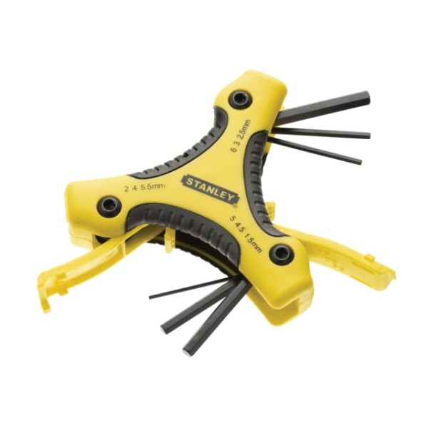 Stanley Hexagon Key Triangle Set of 9 Metric (1.5-6mm) Stanley Hexagon Key Triangle Set of 9 Metric (1.5-6mm)