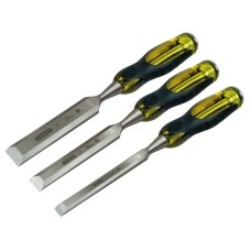 Stanley FatMax Bevel Edge Chisel With Thru Tang Set of 3