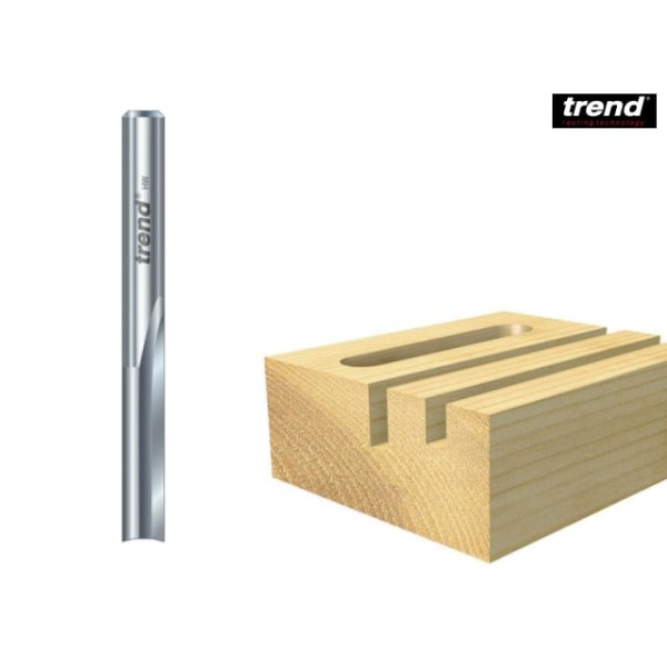 Trend S3/22 x 1/4 Solid Two Flute Cutter 6.3mm x 25mm Trend S3/22 x 1/4 Solid Two Flute Cutter 6.3mm x 25mm