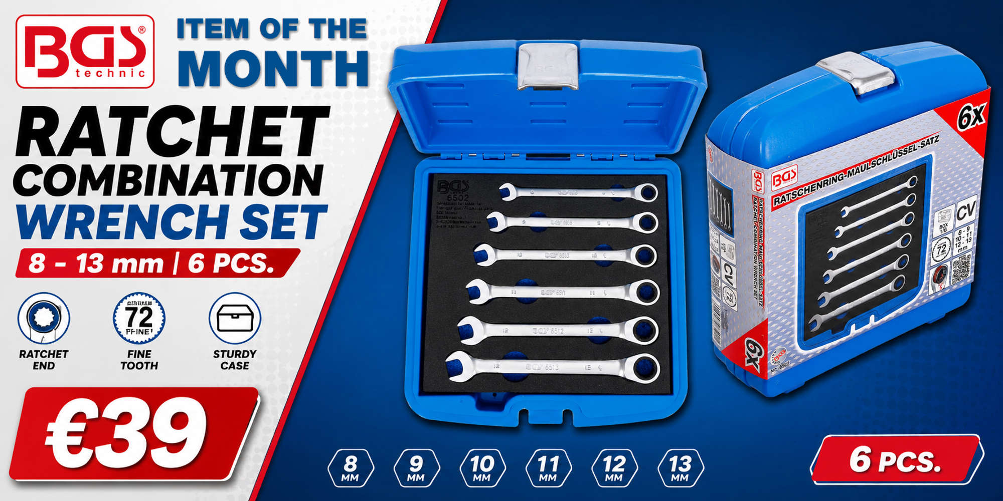 BGS Technic Ratchet Combination Wrench Set ITEM OF THE MONTH