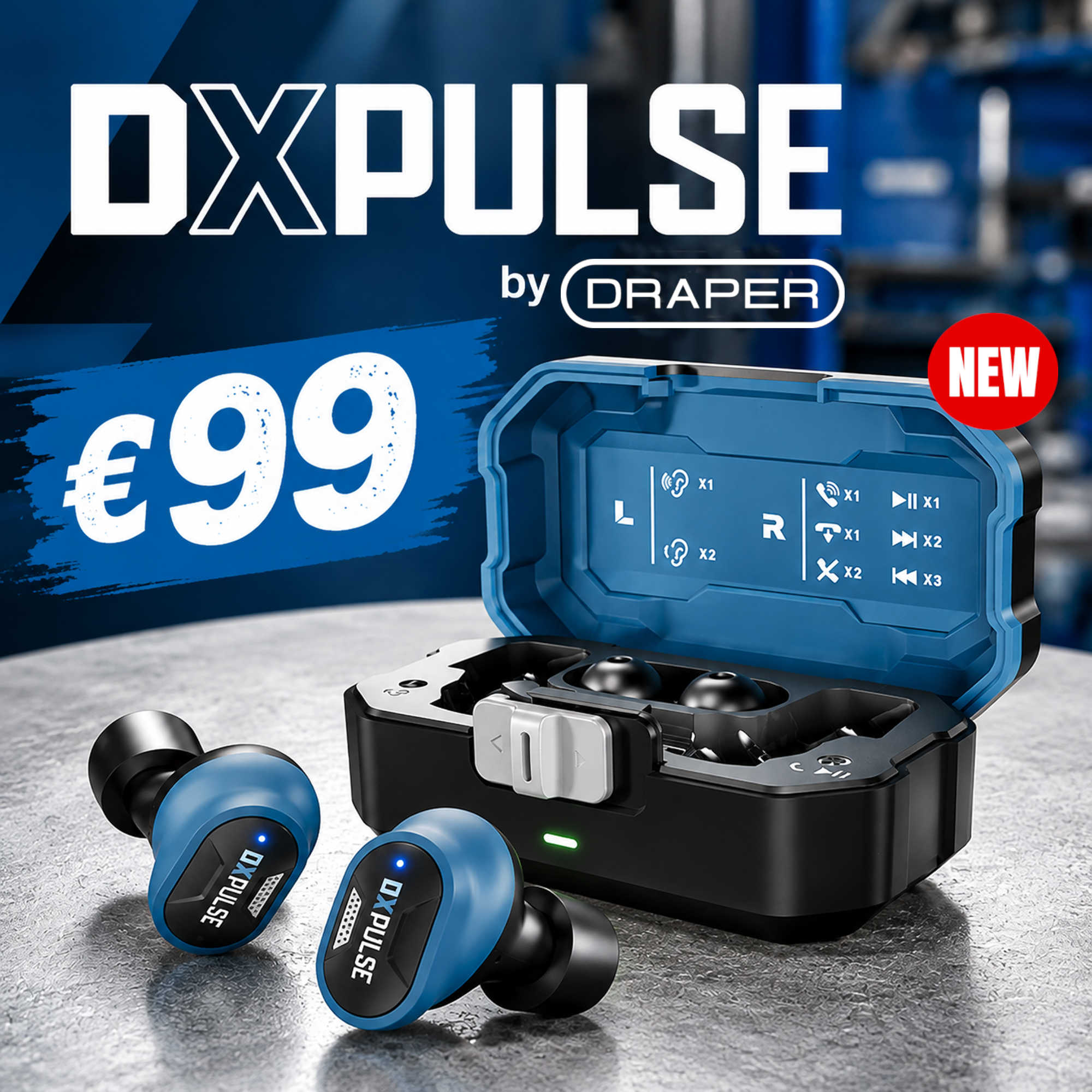 Noise Isolating Earbuds with Charging Case