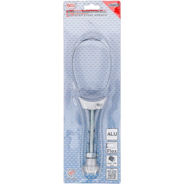 BGS Technic Oil Filter Strap Wrench | Spring Steel Strap | Aluminium Die Cast | ~ 110 - 155 mm BGS Technic Oil Filter Strap Wrench | Spring Steel Strap | Aluminium Die Cast | ~ 110 - 155 mm