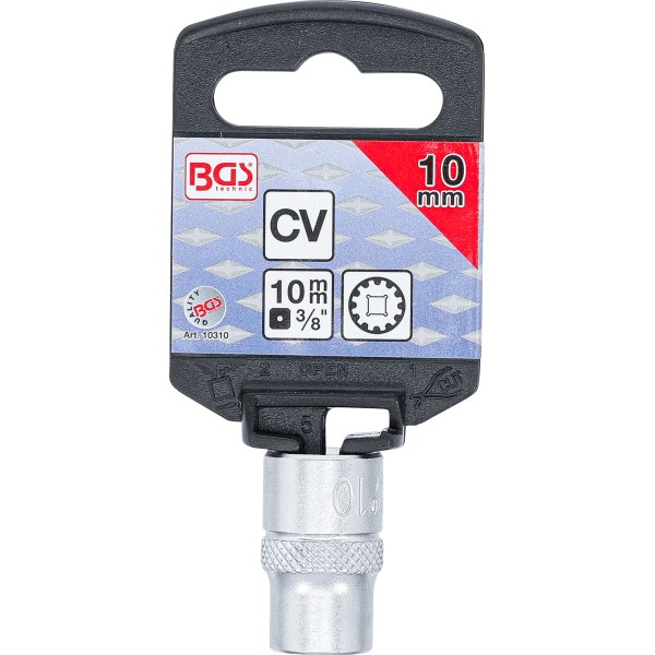 BGS Technic Socket, Gear Lock | 10 mm (3/8 BGS Technic Socket, Gear Lock | 10 mm (3/8