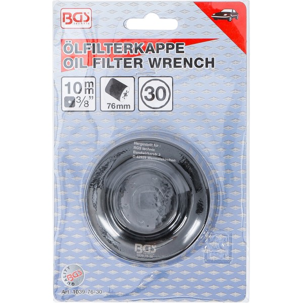 BGS Technic Oil Filter Wrench | 30-point | Ø 76 mm | for Ford Motorkraft BGS Technic Oil Filter Wrench | 30-point | Ø 76 mm | for Ford Motorkraft