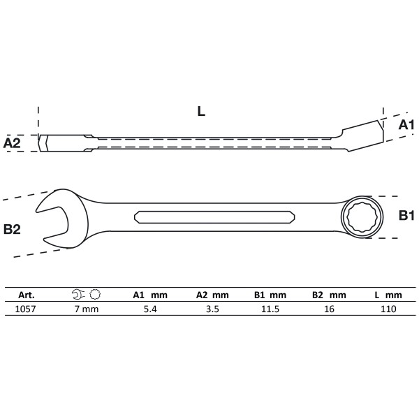 BGS Technic Combination Spanner | 7 mm BGS Technic Combination Spanner | 7 mm