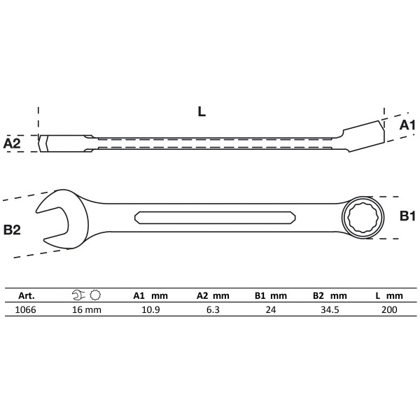 BGS Technic Combination Spanner | 16 mm BGS Technic Combination Spanner | 16 mm
