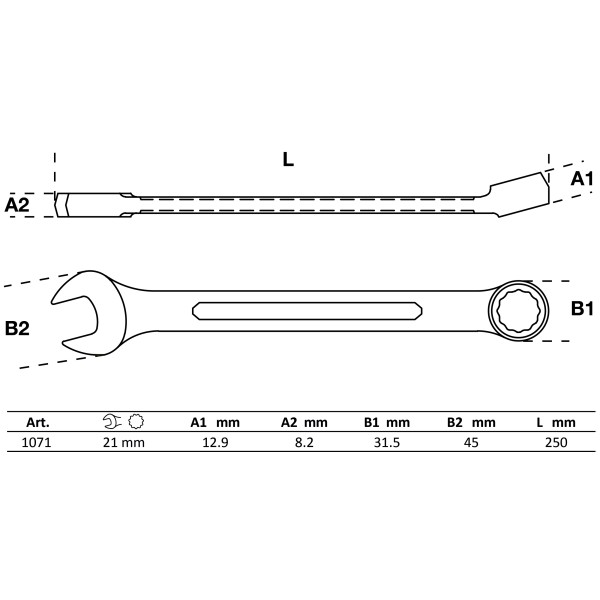 BGS Technic Combination Spanner | 21 mm BGS Technic Combination Spanner | 21 mm