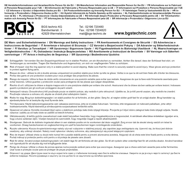BGS Technic Double Ring Spanner | extra long | 17 x 19 mm BGS Technic Double Ring Spanner | extra long | 17 x 19 mm