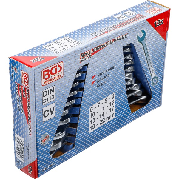 BGS Technic Combination Spanner Set | 6 - 22 mm | 12 pcs. BGS Technic Combination Spanner Set | 6 - 22 mm | 12 pcs.