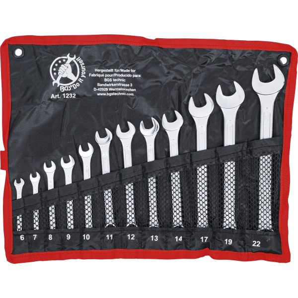 BGS Technic Combination Spanner Set | 6 - 22 mm | 12 pcs. BGS Technic Combination Spanner Set | 6 - 22 mm | 12 pcs.