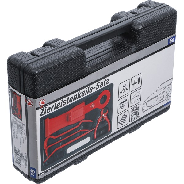 BGS Technic Trim Strip Set | various Shapes | with Rivet Removal Pliers | 6 pcs. BGS Technic Trim Strip Set | various Shapes | with Rivet Removal Pliers | 6 pcs.