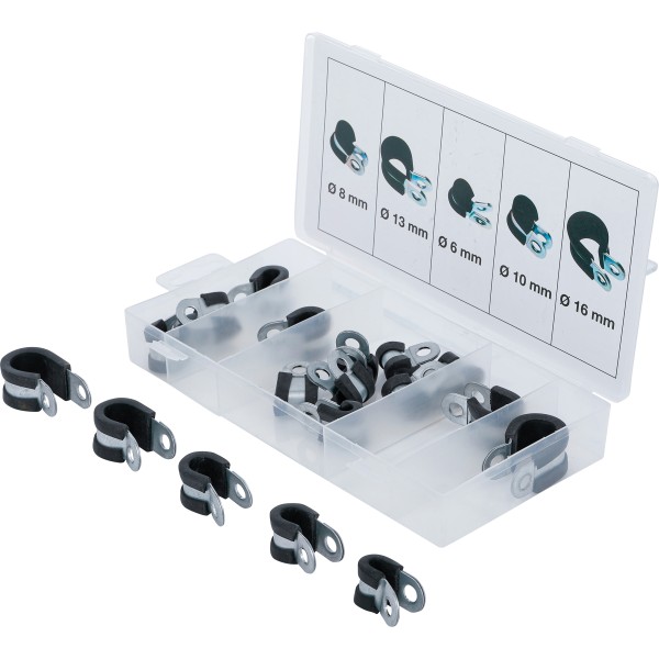 BGS Technic Hose Clamp Assortment, rubberized | Ø 6 - 16 mm | 18 pcs. BGS Technic Hose Clamp Assortment, rubberized | Ø 6 - 16 mm | 18 pcs.