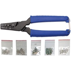 BGS Technic Crimping Tool for Cable End Sleeves | incl. 150 Cable Terminals | 175 mm