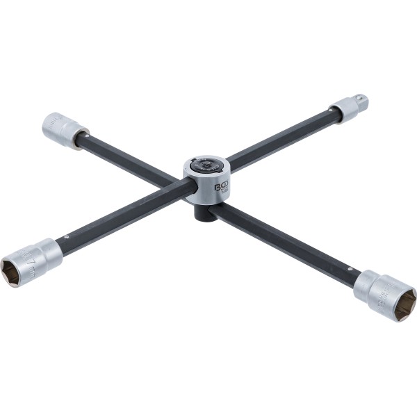 BGS Technic Wheel Wrench, foldable | for Cars | Square | 17 x 19 x 21 x 12.5 mm (1/2 BGS Technic Wheel Wrench, foldable | for Cars | Square | 17 x 19 x 21 x 12.5 mm (1/2