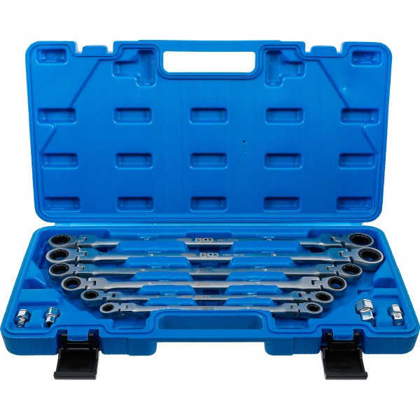 BGS Technic Double Swivel Head Ratchet Wrench Set | 8 - 19 mm | 10 pcs. BGS Technic Double Swivel Head Ratchet Wrench Set | 8 - 19 mm | 10 pcs.
