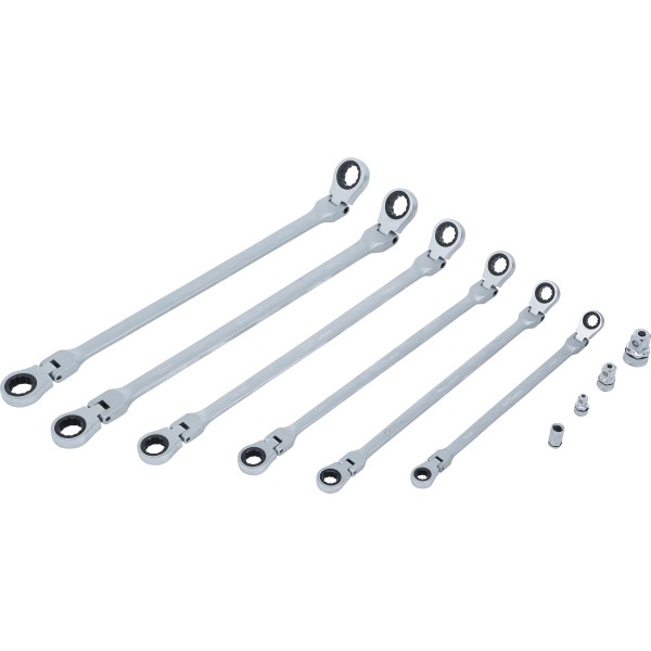 BGS Technic Double Swivel Head Ratchet Wrench Set | 8 - 19 mm | 10 pcs. BGS Technic Double Swivel Head Ratchet Wrench Set | 8 - 19 mm | 10 pcs.