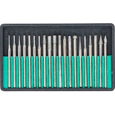 BGS Technic Diamond-Coated Grinding and Milling Drill Bit Set | 20 pcs.