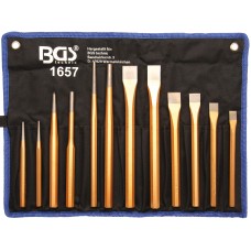 BGS Technic Pin Punch / Chisel / Centre Punch Set | 12 pcs.