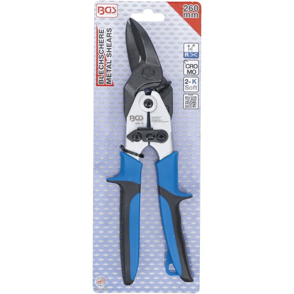 BGS Technic Sheet Metal Profile Snips | right / straight cutting | 260 mm BGS Technic Sheet Metal Profile Snips | right / straight cutting | 260 mm
