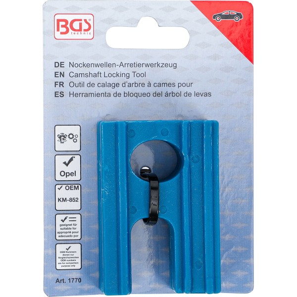 BGS Technic Camshaft Locking Tool | for Opel Astra, Corsa, Vectra BGS Technic Camshaft Locking Tool | for Opel Astra, Corsa, Vectra