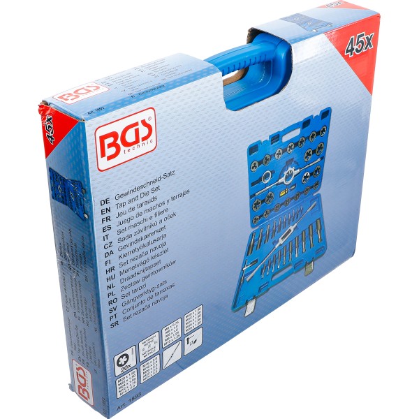 BGS Technic Tap and Die Set | M6 - M24 | 45 pcs. BGS Technic Tap and Die Set | M6 - M24 | 45 pcs.