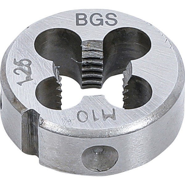 BGS Technic Threading Die | M10 x 1.25 x 25 mm BGS Technic Threading Die | M10 x 1.25 x 25 mm