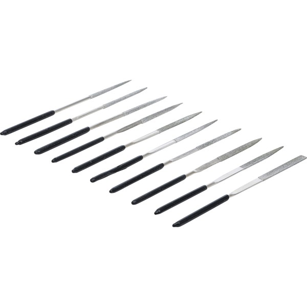 BGS Technic Diamond File Set | straight | 140 x 3 mm | 10 pcs. BGS Technic Diamond File Set | straight | 140 x 3 mm | 10 pcs.