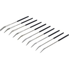 BGS Technic Diamond Hole File Set | bent | 140 x 3 mm | 10 pcs.