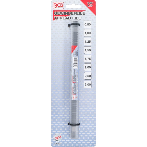 BGS Technic Thread File | internal and external screw Threads | Metric 0.80 - 3.00 mm BGS Technic Thread File | internal and external screw Threads | Metric 0.80 - 3.00 mm