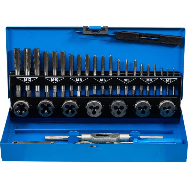 BGS Technic Tap and Die Set | M3 - M12 | 32 pcs. BGS Technic Tap and Die Set | M3 - M12 | 32 pcs.