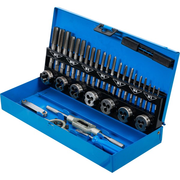 BGS Technic Tap and Die Set | M3 - M12 | 32 pcs. BGS Technic Tap and Die Set | M3 - M12 | 32 pcs.