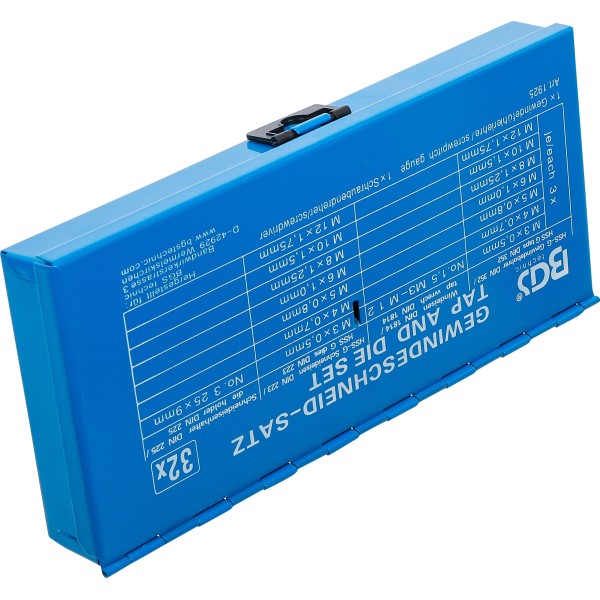 BGS Technic Tap and Die Set | M3 - M12 | 32 pcs. BGS Technic Tap and Die Set | M3 - M12 | 32 pcs.