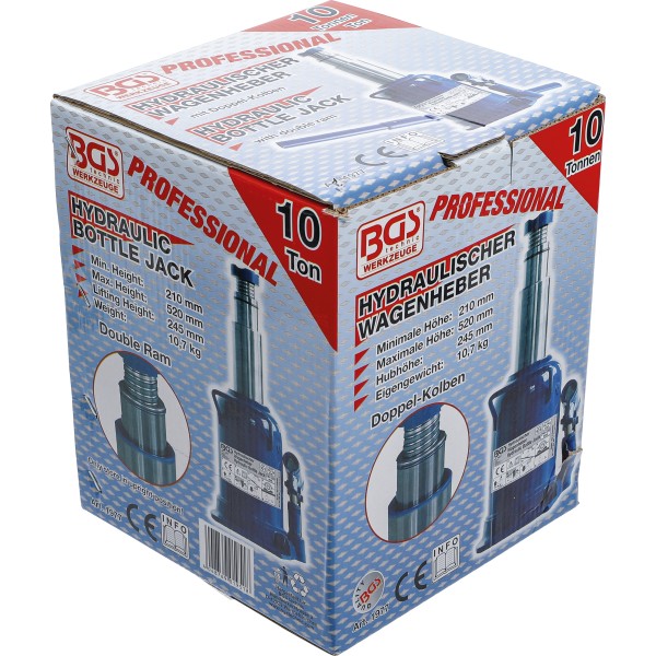 BGS Technic Hydraulic Bottle Jack | 10 t BGS Technic Hydraulic Bottle Jack | 10 t