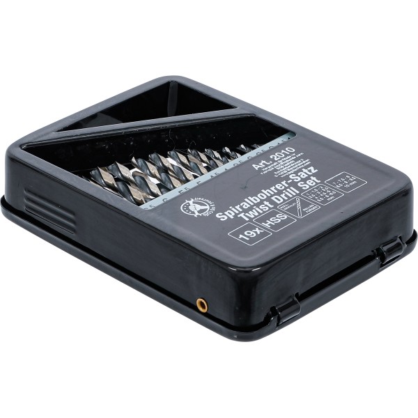 BGS Technic HSS Twist Drill Set | 1 - 10 mm | 19 pcs. BGS Technic HSS Twist Drill Set | 1 - 10 mm | 19 pcs.