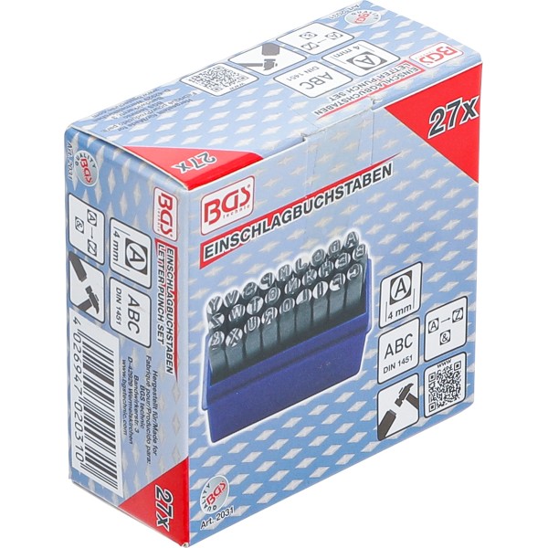 BGS Technic Letter Punch Set | 4 mm BGS Technic Letter Punch Set | 4 mm