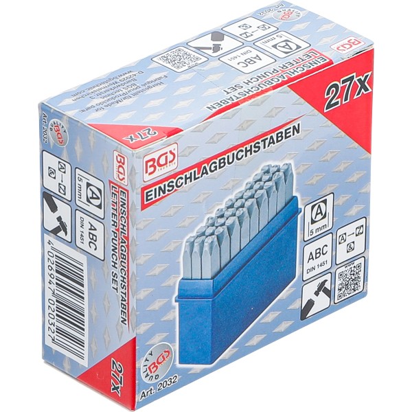 BGS Technic Letter Punch Set | 5 mm BGS Technic Letter Punch Set | 5 mm