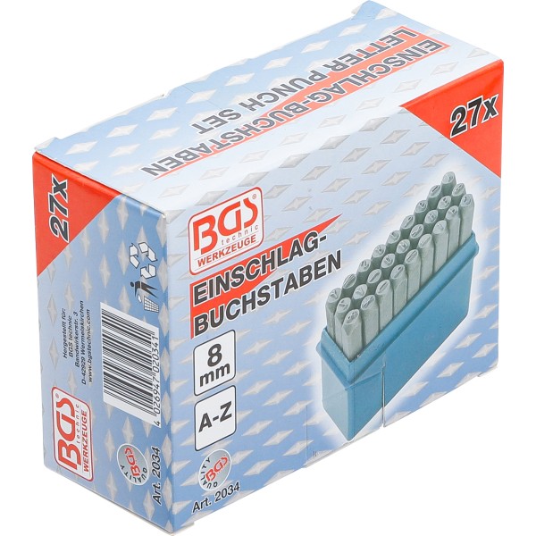 BGS Technic Letter Punch Set | 8 mm BGS Technic Letter Punch Set | 8 mm