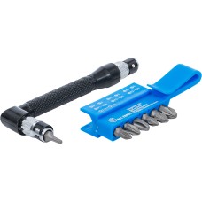 BGS Technic Angled Screwdriver with 7 double ended bits | 6.3 mm (1/4