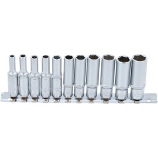BGS Technic Socket Set, Hexagon, deep | 6.3 mm (1/4