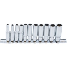BGS Technic Socket Set, Hexagon, deep | 6.3 mm (1/4