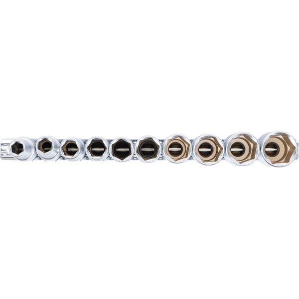 BGS Technic Socket Set, Hexagon, deep | 12.5 mm (1/2 BGS Technic Socket Set, Hexagon, deep | 12.5 mm (1/2