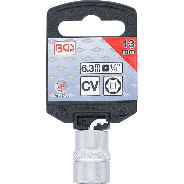 BGS Technic Socket, Hexagon | 6.3 mm (1/4 BGS Technic Socket, Hexagon | 6.3 mm (1/4