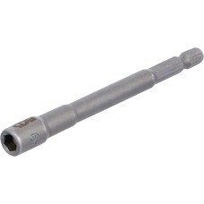BGS Technic Socket, Hexagon, extra long | for electric drills | 6.3 mm (1/4
