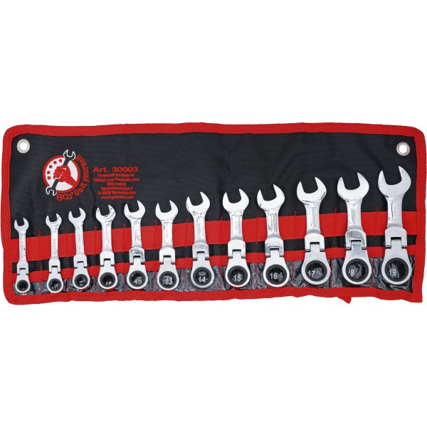 BGS Technic Ratchet Combination Wrench Set | extra short | 8 - 19 mm | 12 pcs. BGS Technic Ratchet Combination Wrench Set | extra short | 8 - 19 mm | 12 pcs.