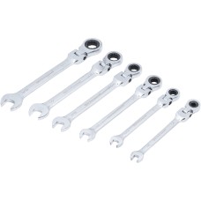 BGS Technic Ratchet Combination Wrench Set | flexible Heads | Inch Sizes | 1/4